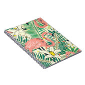 Carnet Flamant rose Palm Feuilles : Vintage tropical (Côté Droit)