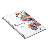 Carnet Flamant rose personnalisé (Côté Droit)