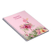 Carnet Flamant rose rose adorable (Côté Droit)