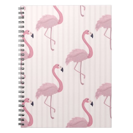 Carnet Flamant rose rose doux (Devant)