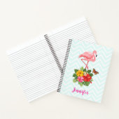 Carnet Flamant rose rose & Hibiscus Tropical Fancy (Intérieur)