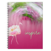 Carnet Flamant rose rose Inspirational Quote Inspiration  (Devant)
