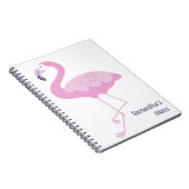Carnet Flamant rose rose mignon avec nom (Côté Droit)