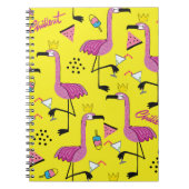 Carnet Flamant rose rose : Motif de mode d'été (Devant)