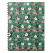 Carnet Flamant rose rose motif transparent sur arrière -  (Devant)