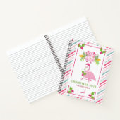 Carnet Flamant rose rose Sucres de canne Santa Hat et Hol (Intérieur)