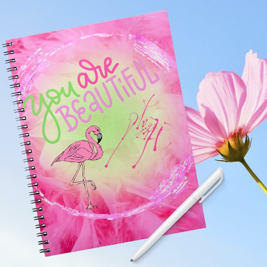 Carnet Flamant rose Rose Vous Êtes Beau Inspirationnel