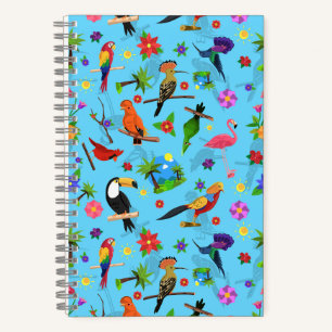 Carnet Flamant rose Toucan Et Arara Motif Oiseaux Sans Me