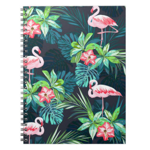 Carnet Flamant rose tropical : Fleurs d'été Motif