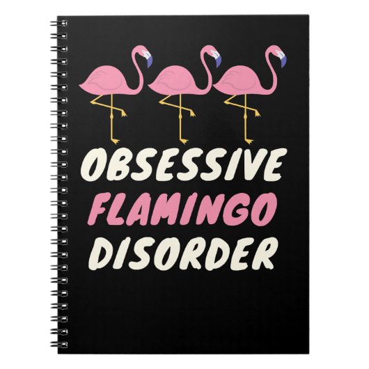 Carnet Flamant rose Tropical Obsessive Flamant rose Troub (Devant)