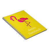 Carnet Flamant rose unique pop art (Côté Droit)