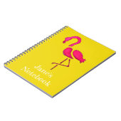 Carnet Flamant rose unique pop art (Côté gauche)