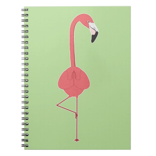 CARNET FLAMANT ROSE YOGA (Devant)