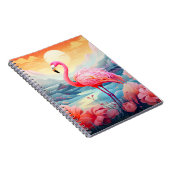 Carnet Flamant Tropical avec Fleurs (Côté Droit)