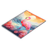 Carnet Flamant Tropical avec Fleurs (Côté gauche)