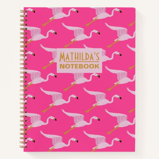 Carnet Flamants en vol (Devant)