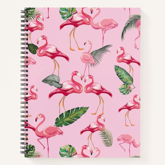 Carnet Flamants roses Amour Motif 5 (Devant)