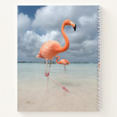 Carnet Flamants roses Beach Aruba (Dos)