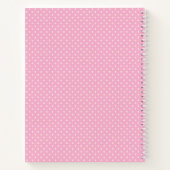 Carnet Flamants roses et points rose tendance avec Monogr (Dos)