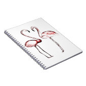 Carnet Flamants Roses Flamingos Rose Tropical (Côté Droit)