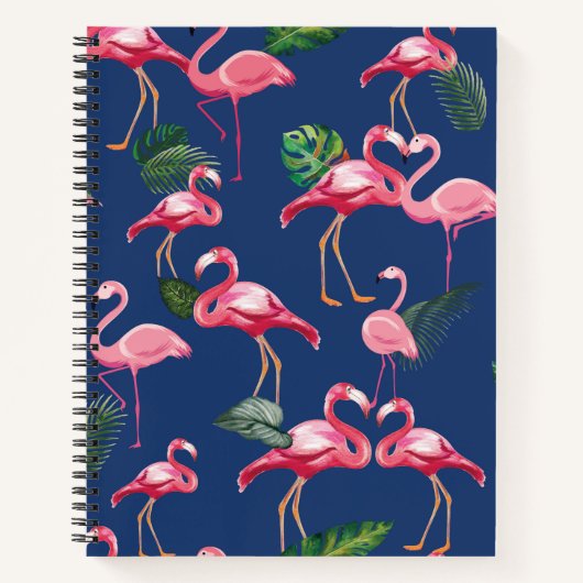 Carnet Flamants roses Love Motif 2 (Devant)