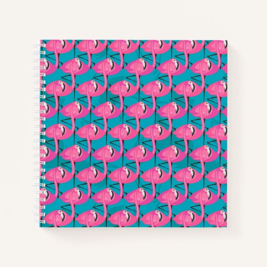 Carnet Flamants roses néon (Devant)