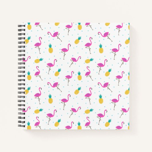 Carnet Flamants roses néon (Devant)