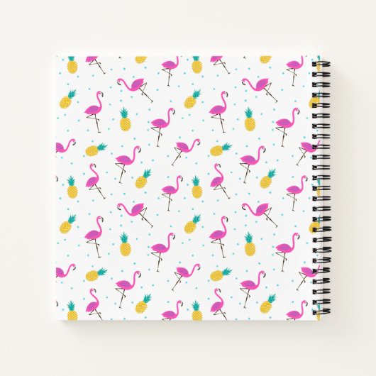 Carnet Flamants roses néon (Dos)