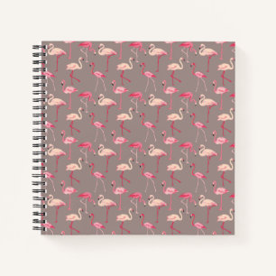 Carnet Flamants roses rétro
