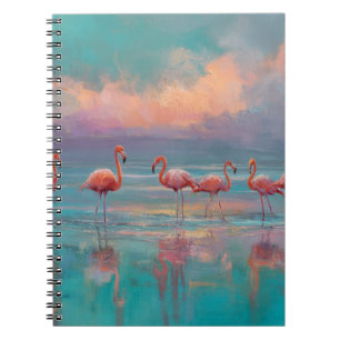 Carnet Flamants roses roses Dreamsunset Shore Art