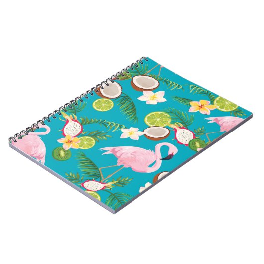 Carnet Flamants roses roses : Tropical Seamless Motif (Côté gauche)