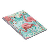 Carnet Flamants roses sans soudure motif (Côté Droit)