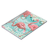 Carnet Flamants roses sans soudure motif (Côté gauche)