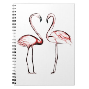 Carnet Flamants Roses Tropical Flamingo Rose