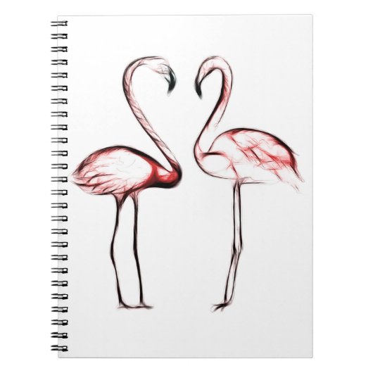 Carnet Flamants Roses Tropical Flamingo Rose (Devant)