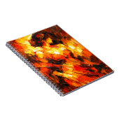 Carnet Flames of Passion Abstract Art Notebook  (Côté Droit)