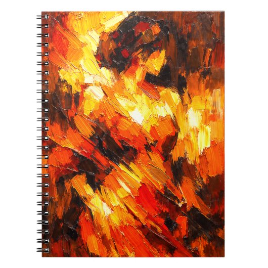 Carnet Flames of Passion Abstract Art Notebook  (Devant)