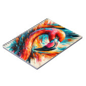 Carnet Flaming Firebird – Bold Abstract Flamingo Art (Côté gauche)