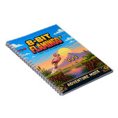 Carnet Flamingo, Art Pixel Rétro 8 Bits (Côté Droit)