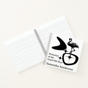 Carnet Flamingo Atomique Rétro Moderne Personnalisé de St