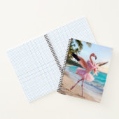 Carnet Flamingo Ballerina In a Pink Tutu On the Beach (Intérieur)