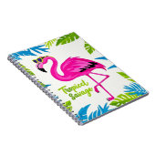 Carnet Flamingo rose Position tropicale sur une jambe (Côté Droit)