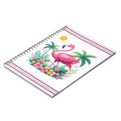 Carnet Flamingo rose tropicale/Floride (Côté gauche)