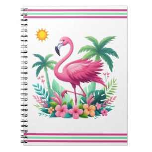 Carnet Flamingo rose tropicale/Floride