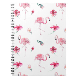 Carnet Flamingo Tropiques Eté Île Chic Hibiscus Rose