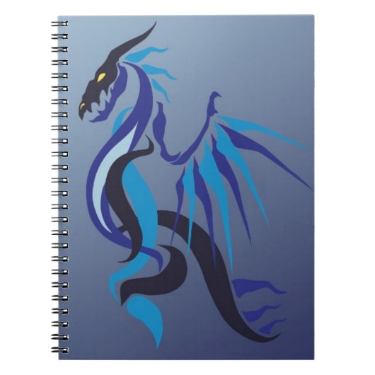 Carnet Flamme de dragon bleu (Devant)