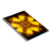 Carnet Flamme Dorée Kaléidoscope Art Fractal (Côté Droit)