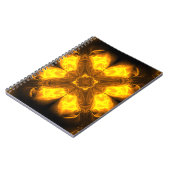 Carnet Flamme Dorée Kaléidoscope Art Fractal (Côté gauche)