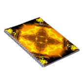 Carnet Flamme Dorée Kaléidoscope Art Fractal (Côté Droit)