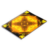 Carnet Flamme Dorée Kaléidoscope Art Fractal (Côté gauche)